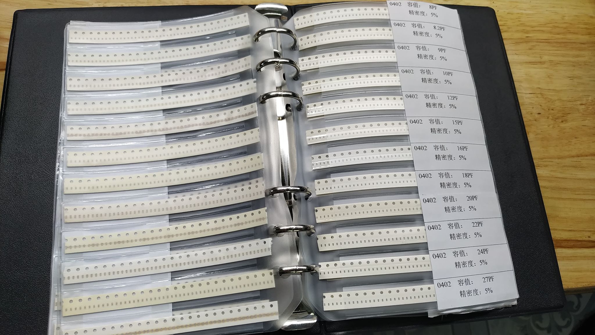 Book 80 types of SMD capacitors 0402