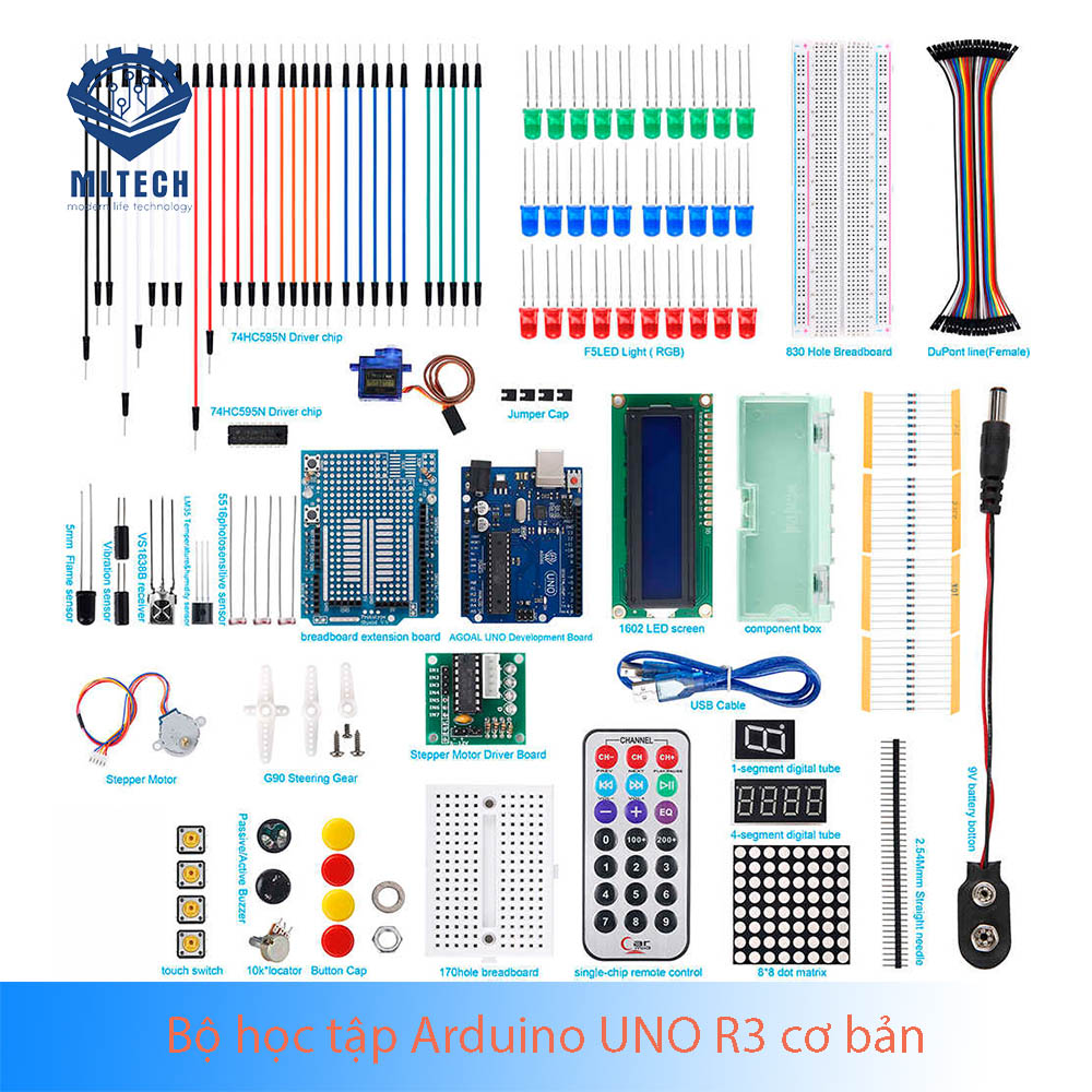 Bộ thí nghiệm học tập Arduino UNO R3 cơ bản (Arduino DIP)